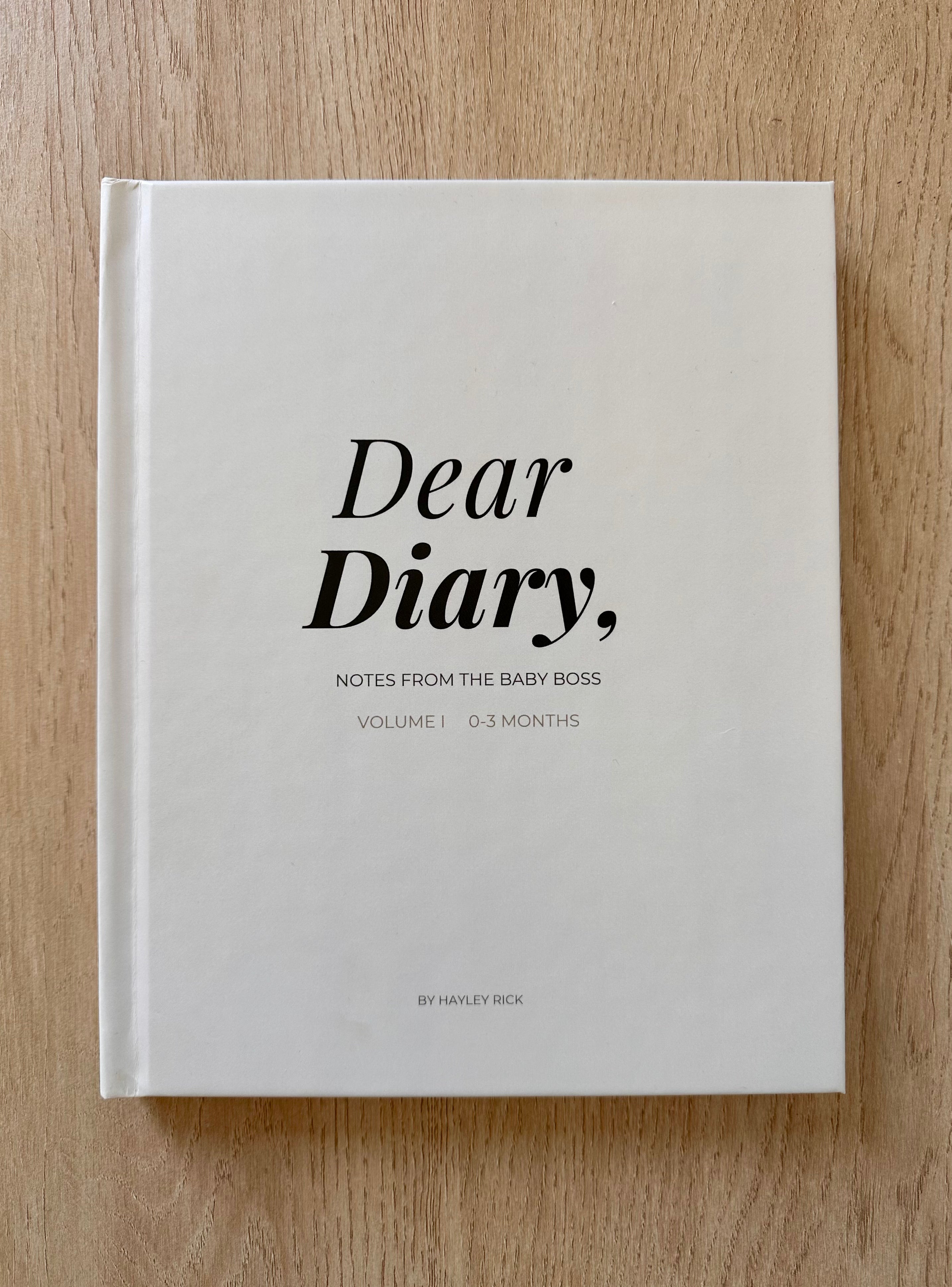 Dear Diary, Notes from the Baby Boss hardcover baby memory book cover